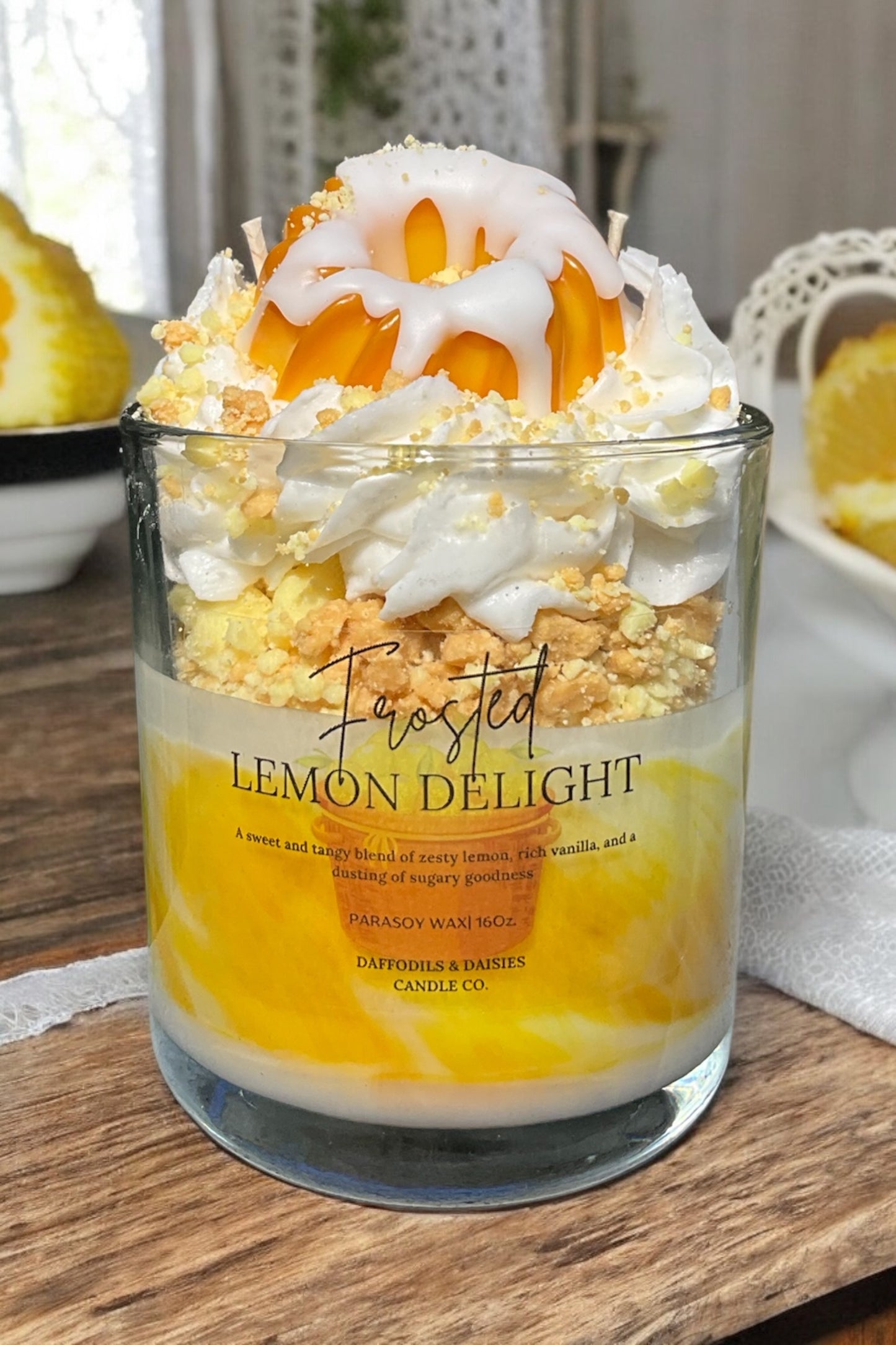 🥮🍋Frosted Lemon Delight /16 oz/Parasoy wax candle🥮🍋