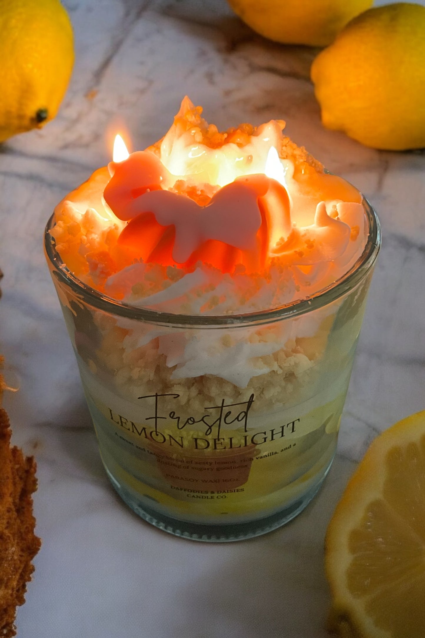 🥮🍋Frosted Lemon Delight /16 oz/Parasoy wax candle🥮🍋