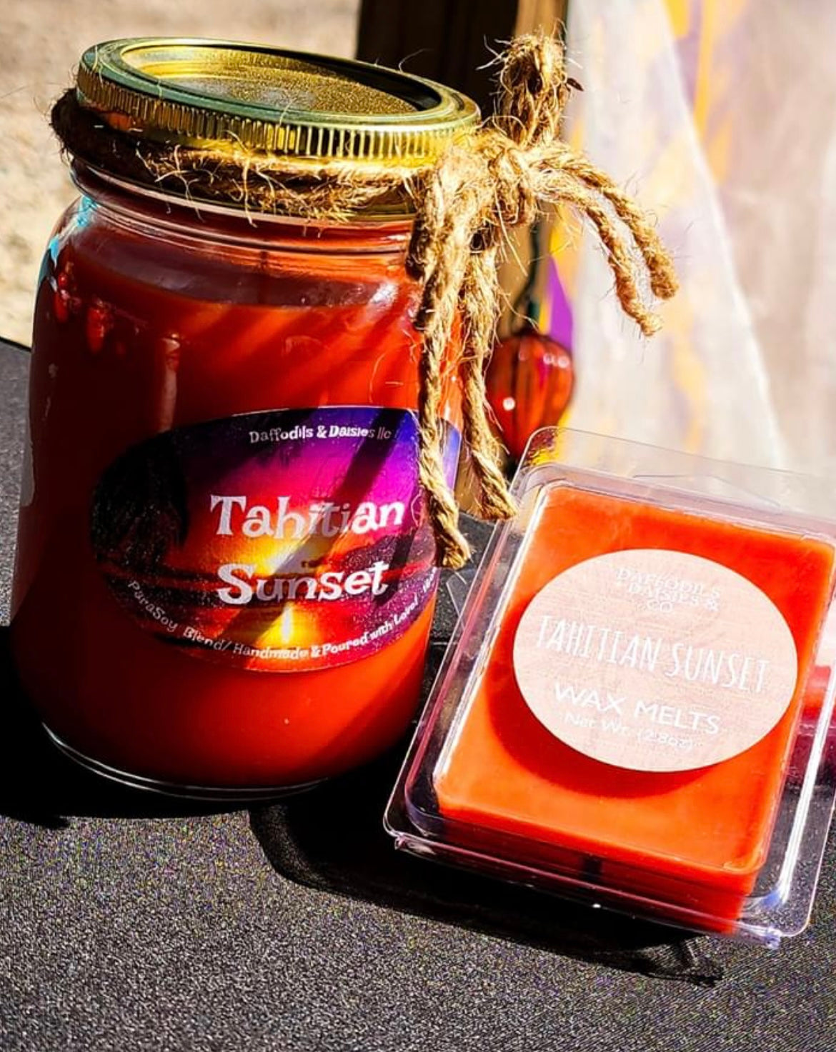 16 oz ParaSoy blend candle (Tahitian Sunset)