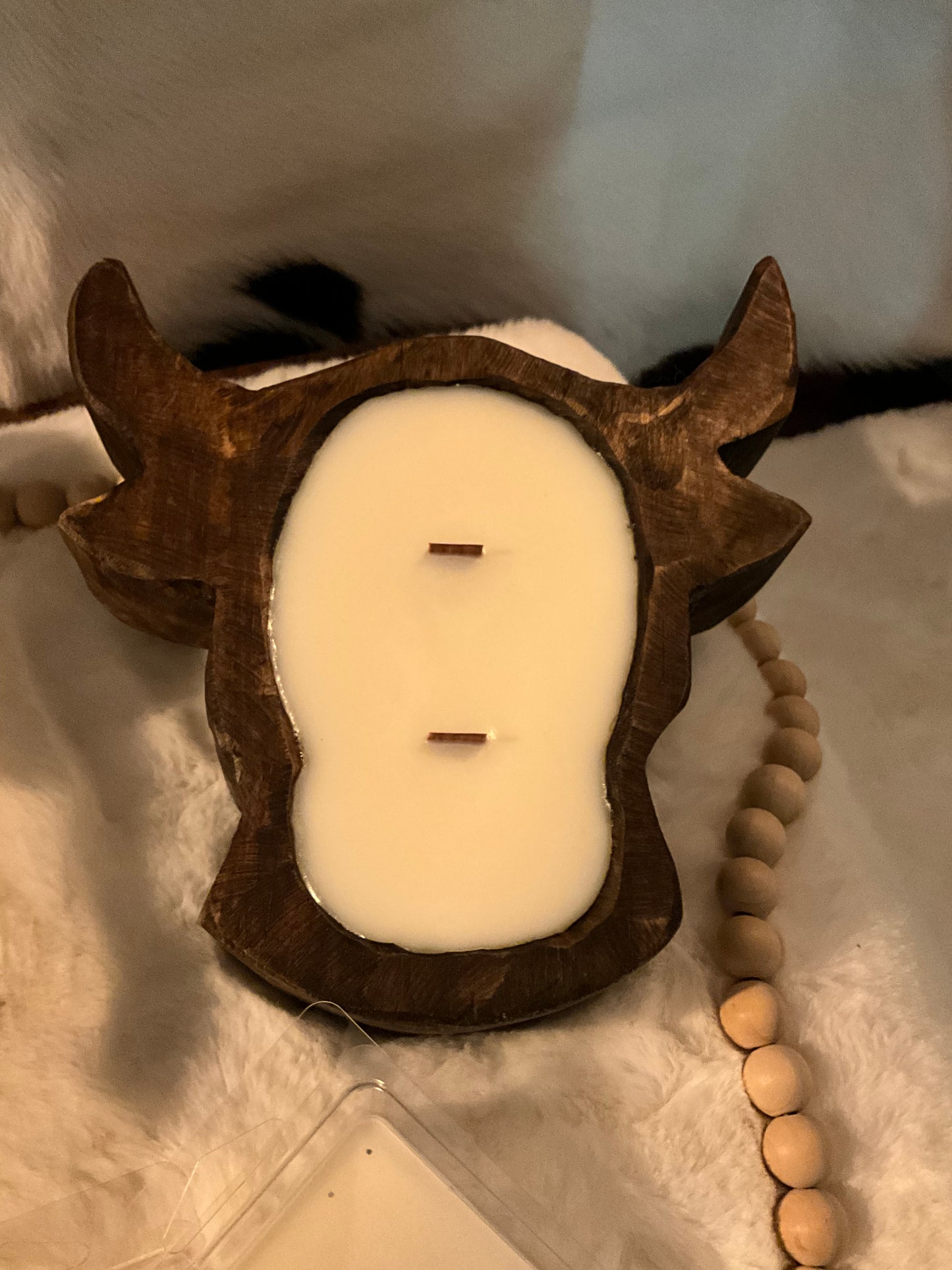 Small Cow Head Soy Wax Dough Bowl Candles