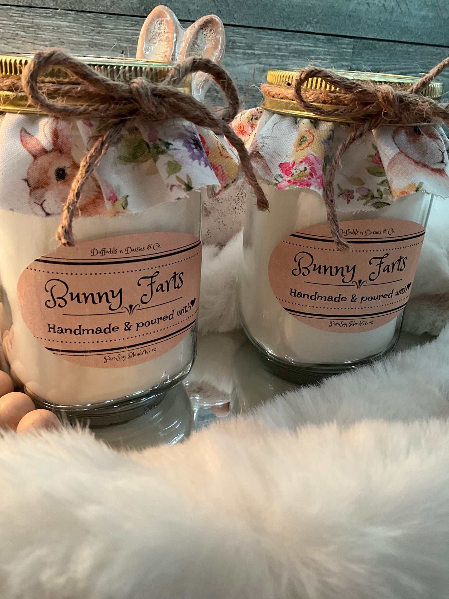 16 oz Rustic Radiance ParaSoy blend wax candle (Pink & White cow print)Drunken Cherry