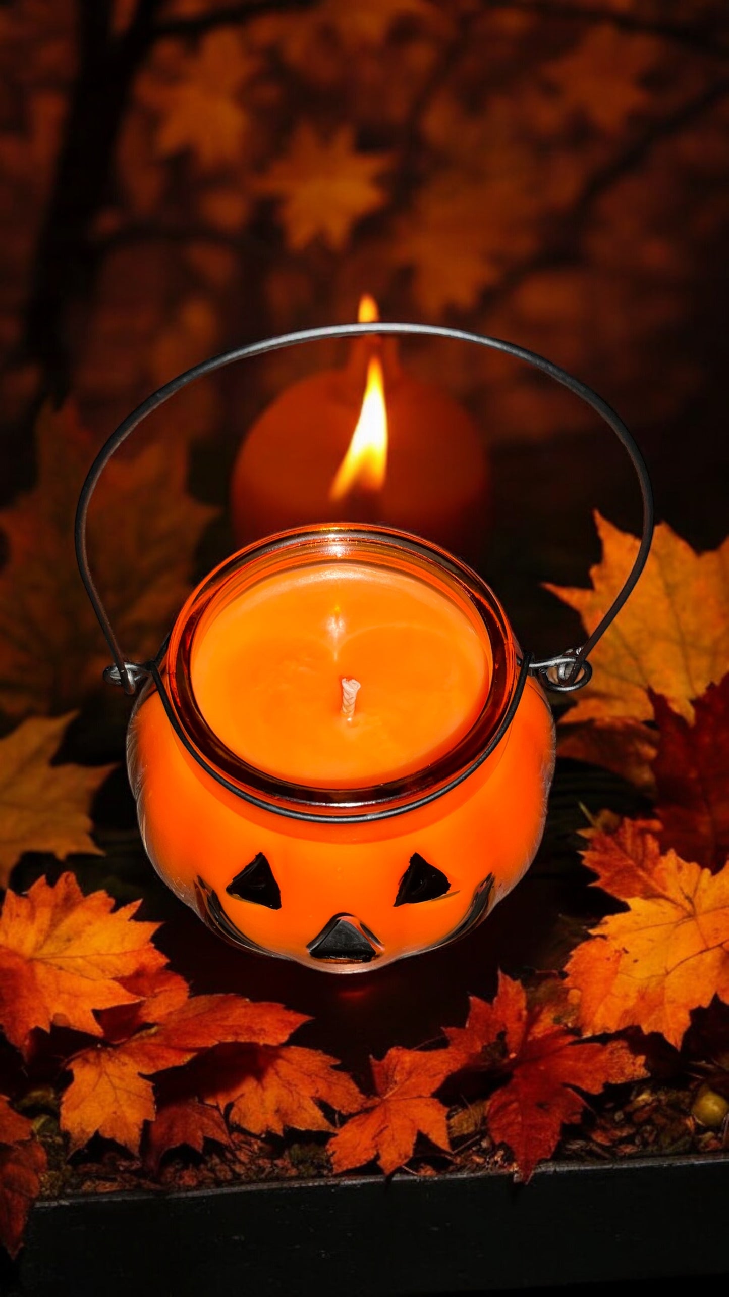 12 oz Jack-o’-lantern ParaSoy wax candle Apple Cider Donut fragrance