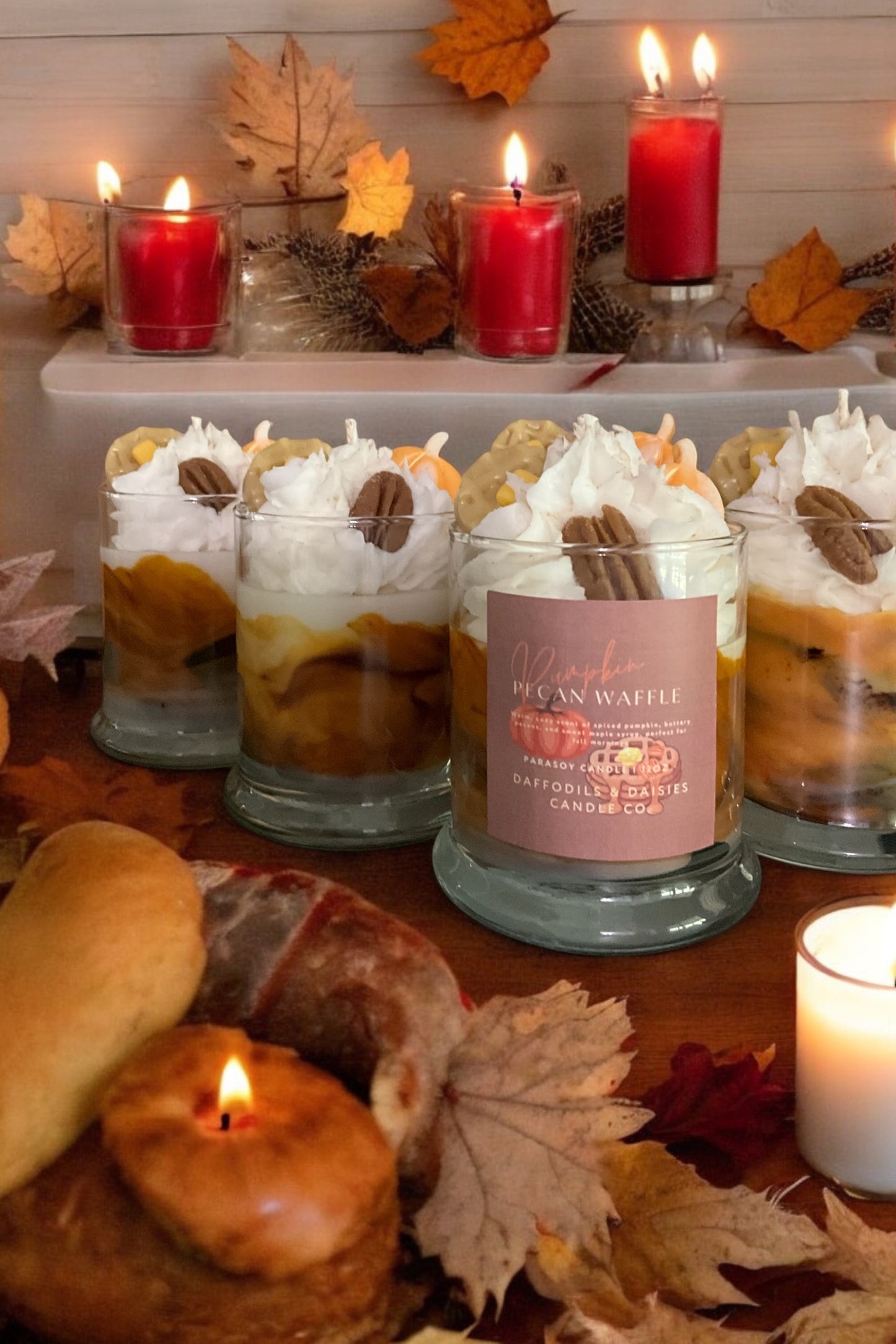 🎃🧇Pumpkin Pecan Waffle/ ParaSoy Wax Candle/ 12 oz