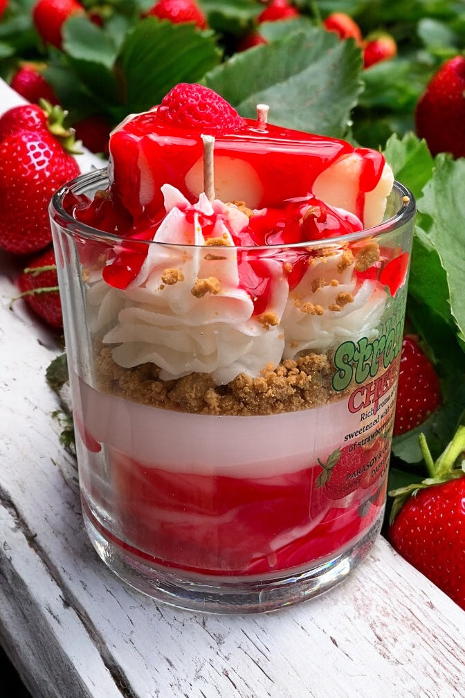 🍓Strawberry Cheesecake🍰 ParaSoy & Gel candle / 16oz