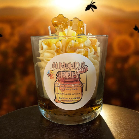 🐝🍯Almond & Honey🐝🍯ParaSoy & Gel Candle 16oz