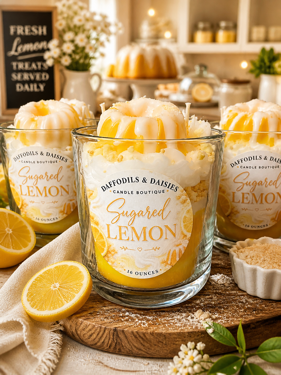 🥮🍋Sugared Lemon/16 oz/Parasoy wax candle🥮🍋