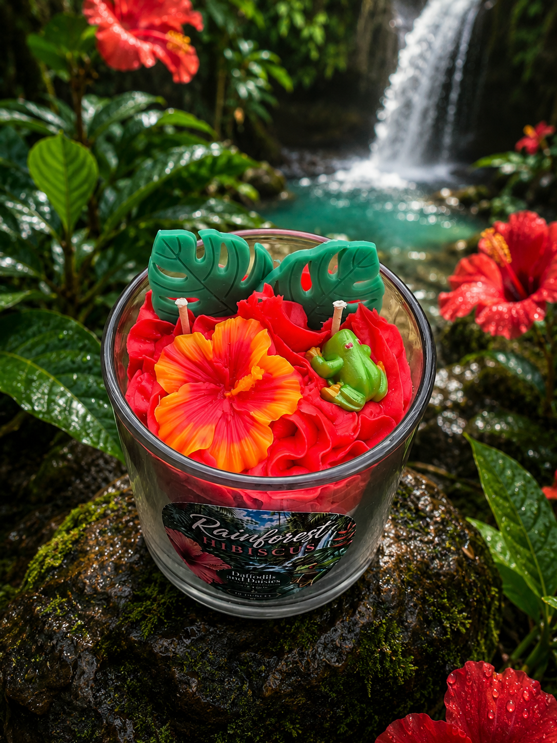 🌺🐸Rainforest Hibiscus 16oz ParaSoy Candle🐸🌺