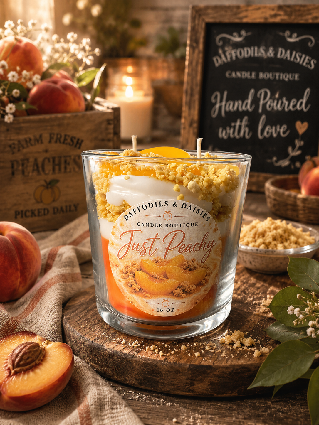 🍑Just Peachy🍑 ParaSoy & Gel Candle/ 16oz
