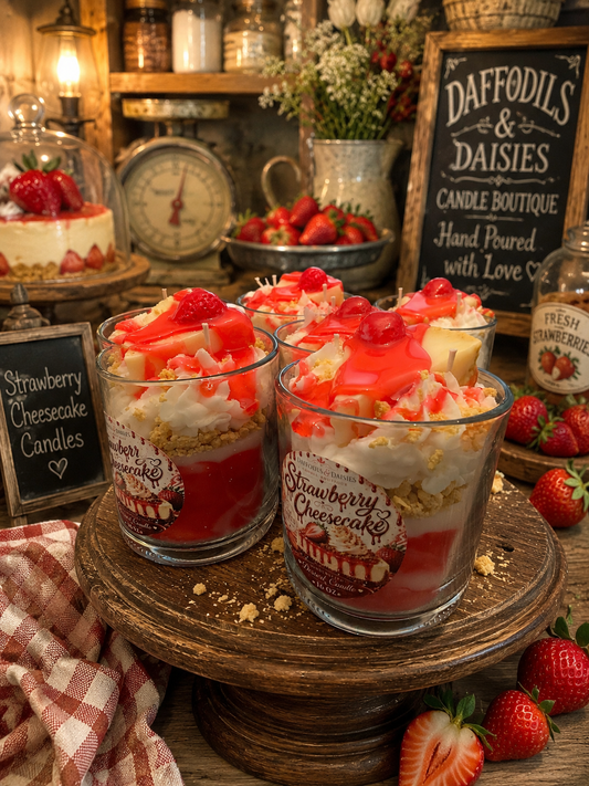 🍓Strawberry Cheesecake🍰 ParaSoy & Gel candle / 16oz