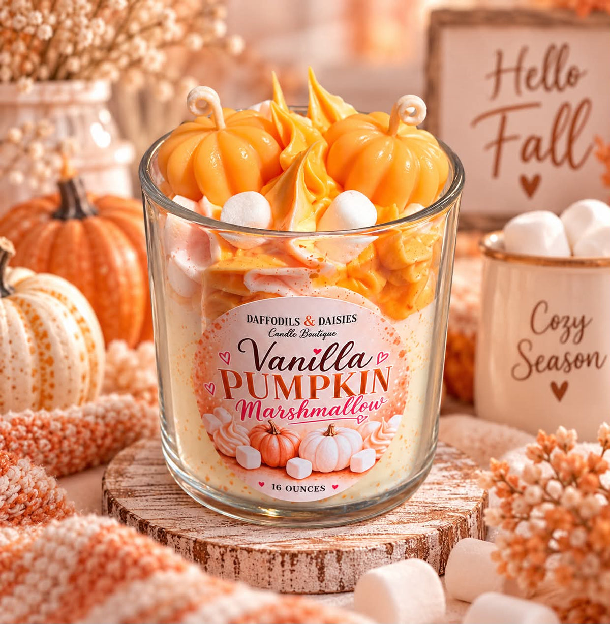 🎃Vanilla Pumpkin Marshmallow 🎃 16 oz ParaSoy Candle