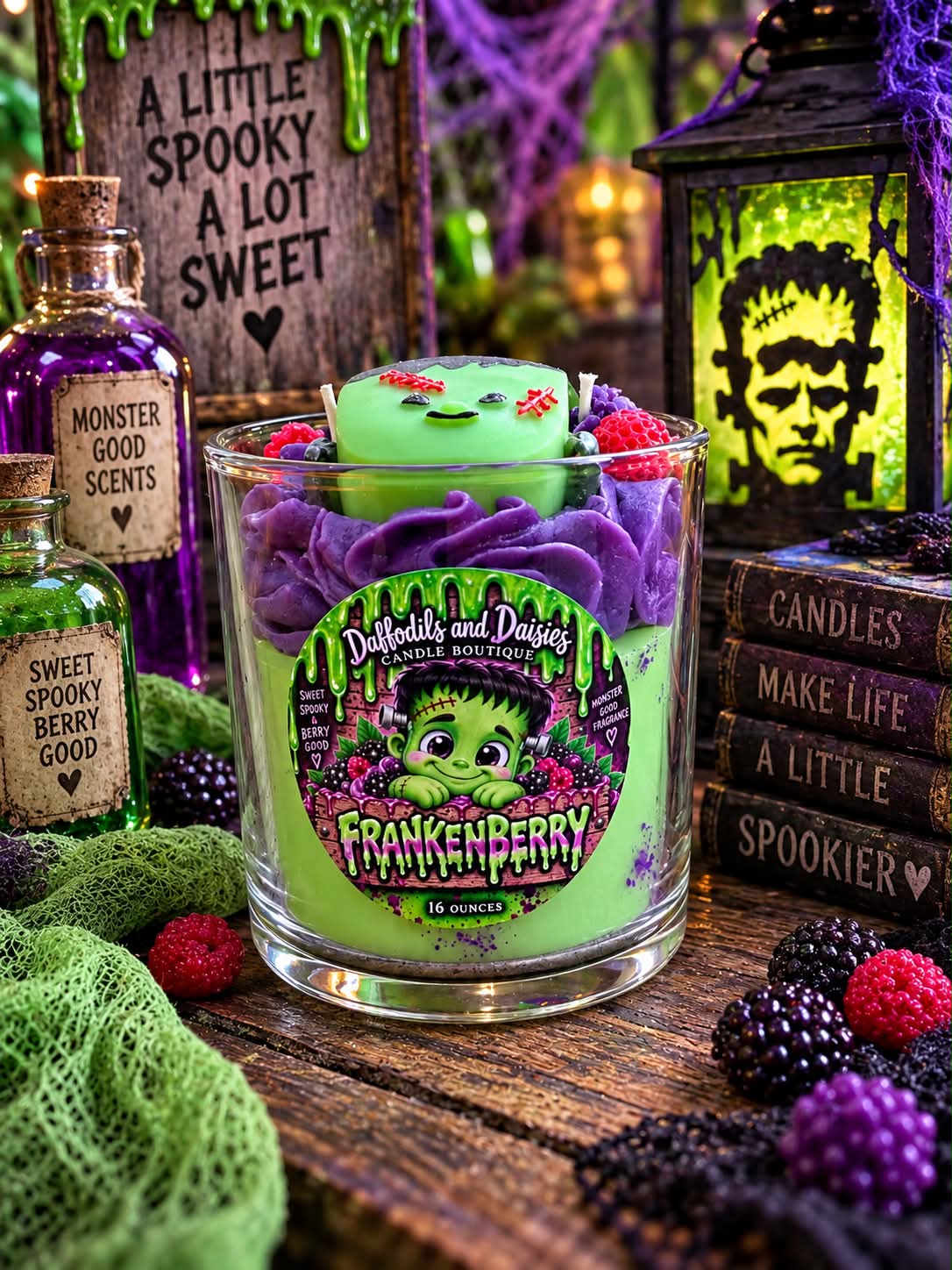 💚💜Frankenberry💜💚16 oz ParaSoy Candle