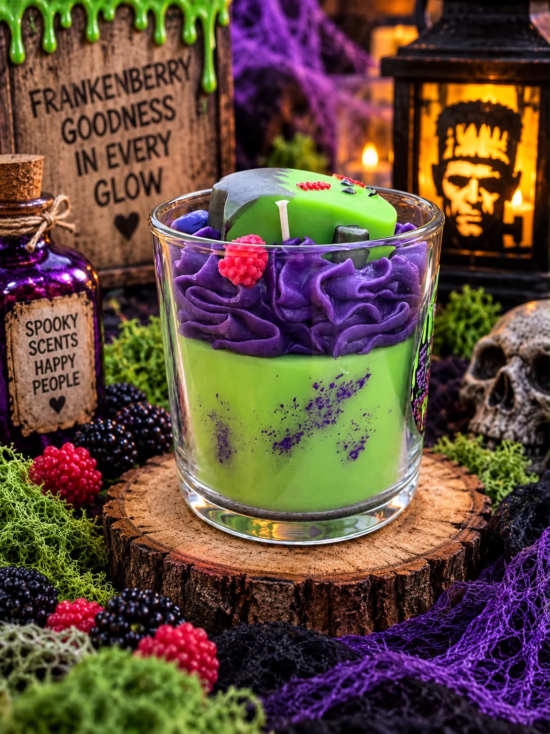 💚💜Frankenberry💜💚16 oz ParaSoy Candle